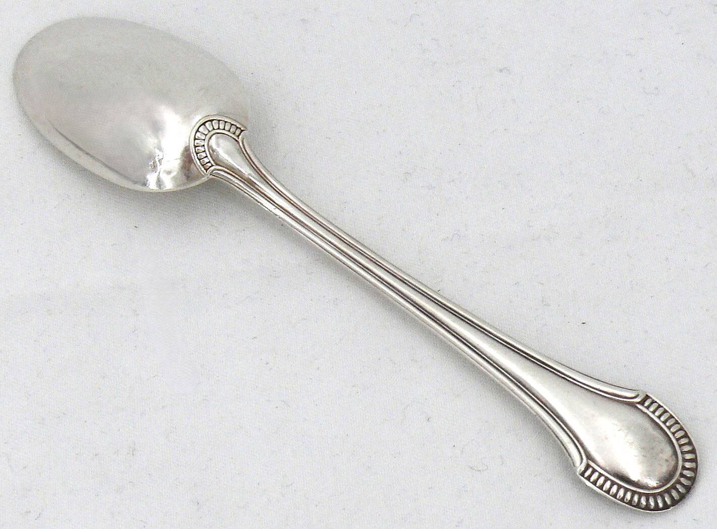 Ravinet d'Enfert 6 silver-plated moka spoons Minerva, Art Deco fluting