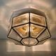 30x17cm glashütte limburg wall ceiling lamp model 2813, geometric shape