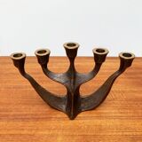 Vintage German brutalist metal candlestick by Dalbeck.