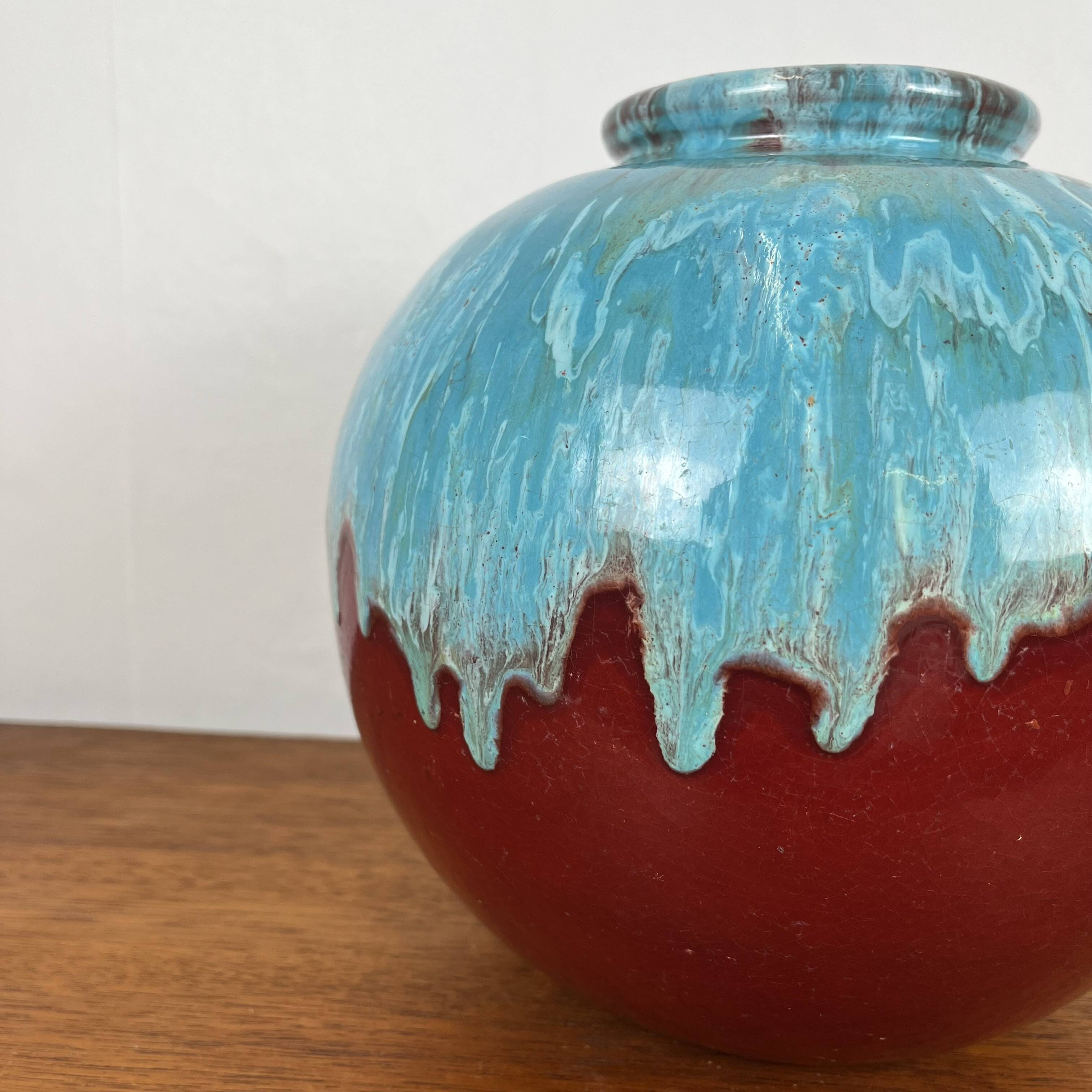 Ceramic ball vase by cab 1976