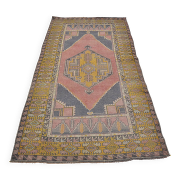 Tapis turc vintage rouge et orange sku 2484