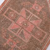 3X12 Turkish Vintage Red Brown Classic Runner Rug, 91x362Cm
