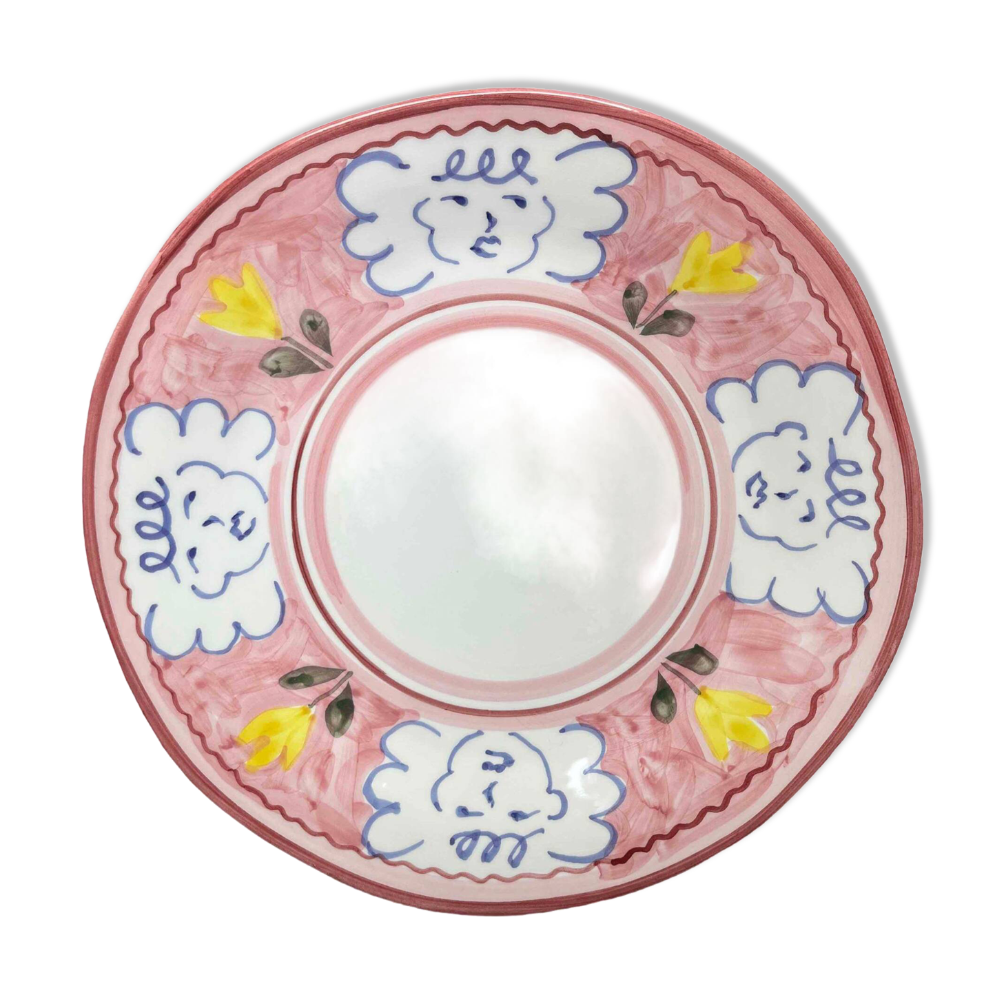 Assiette rose