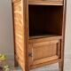 Table de chevet cube en chêne annees 50
