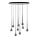 Lustre falling sun water argenté à 9 pendules de tobias grau