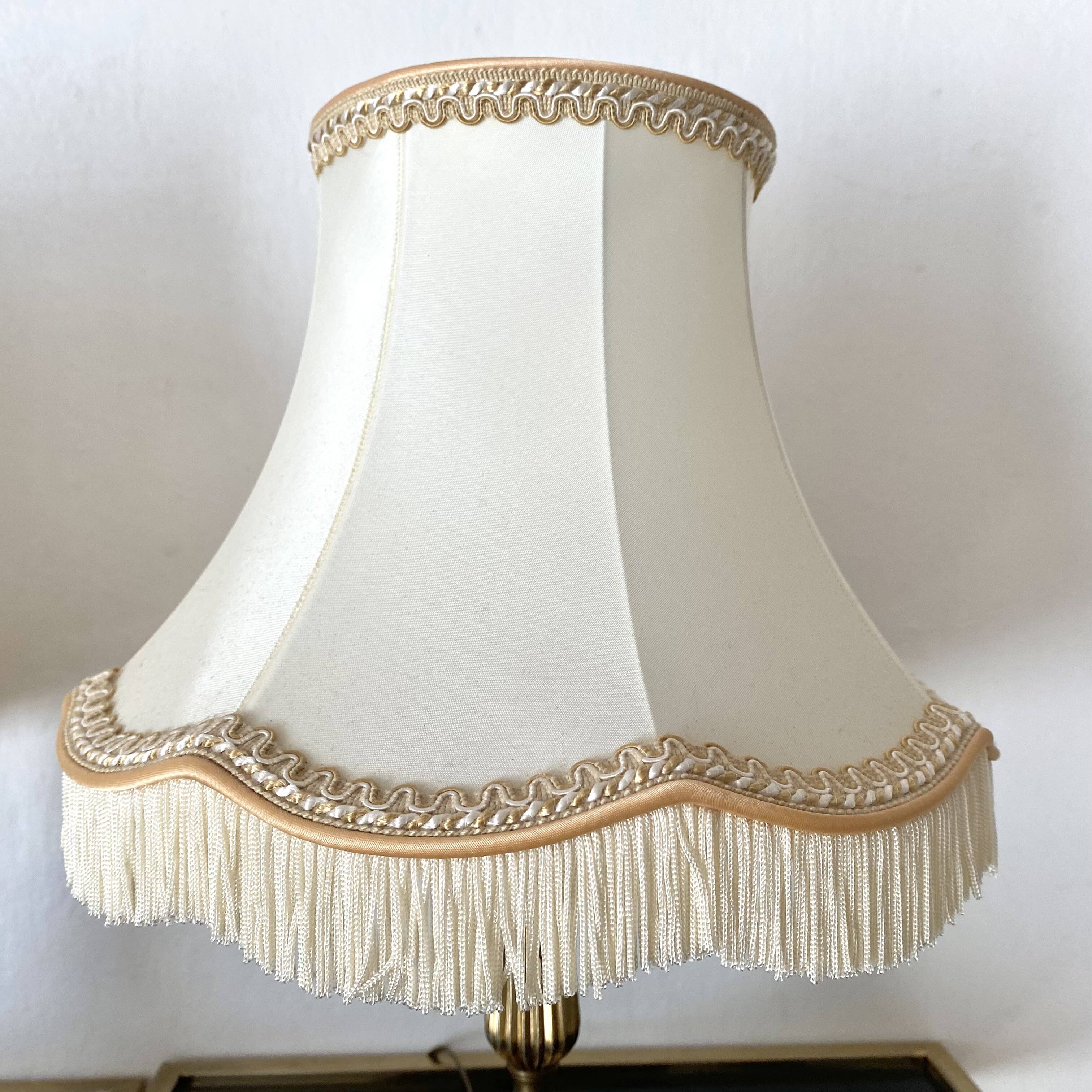 Pair of retro fringed lamps