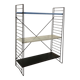 Mid century free standing rack with metal shelves by A. Dekker for Tomado