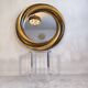 Victorian English Round Grand Mirror – Gilded Wood & Bevelled Glass
