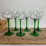 6 verres Alsace France vintage