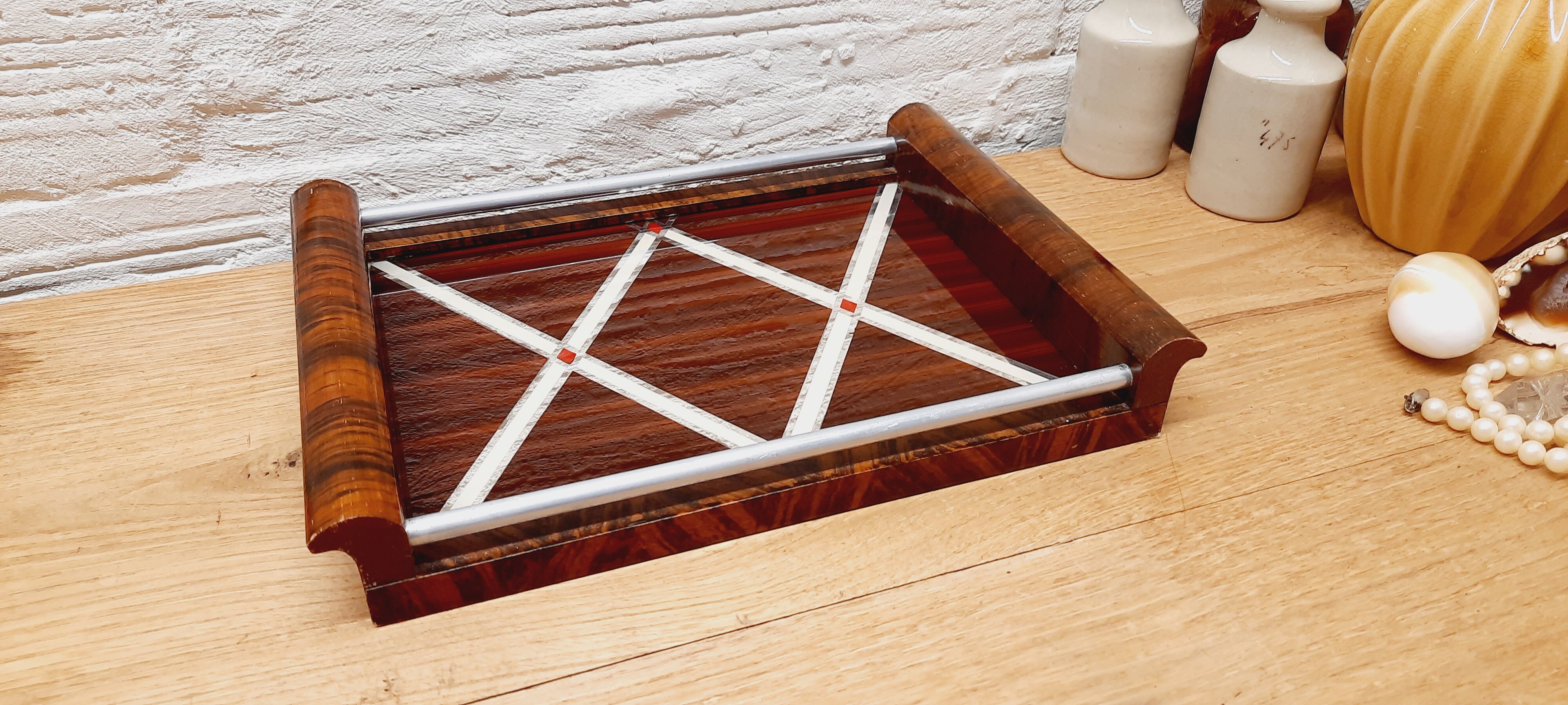Plateau art déco losanges