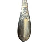 Set of twelve silver plated soup spoons