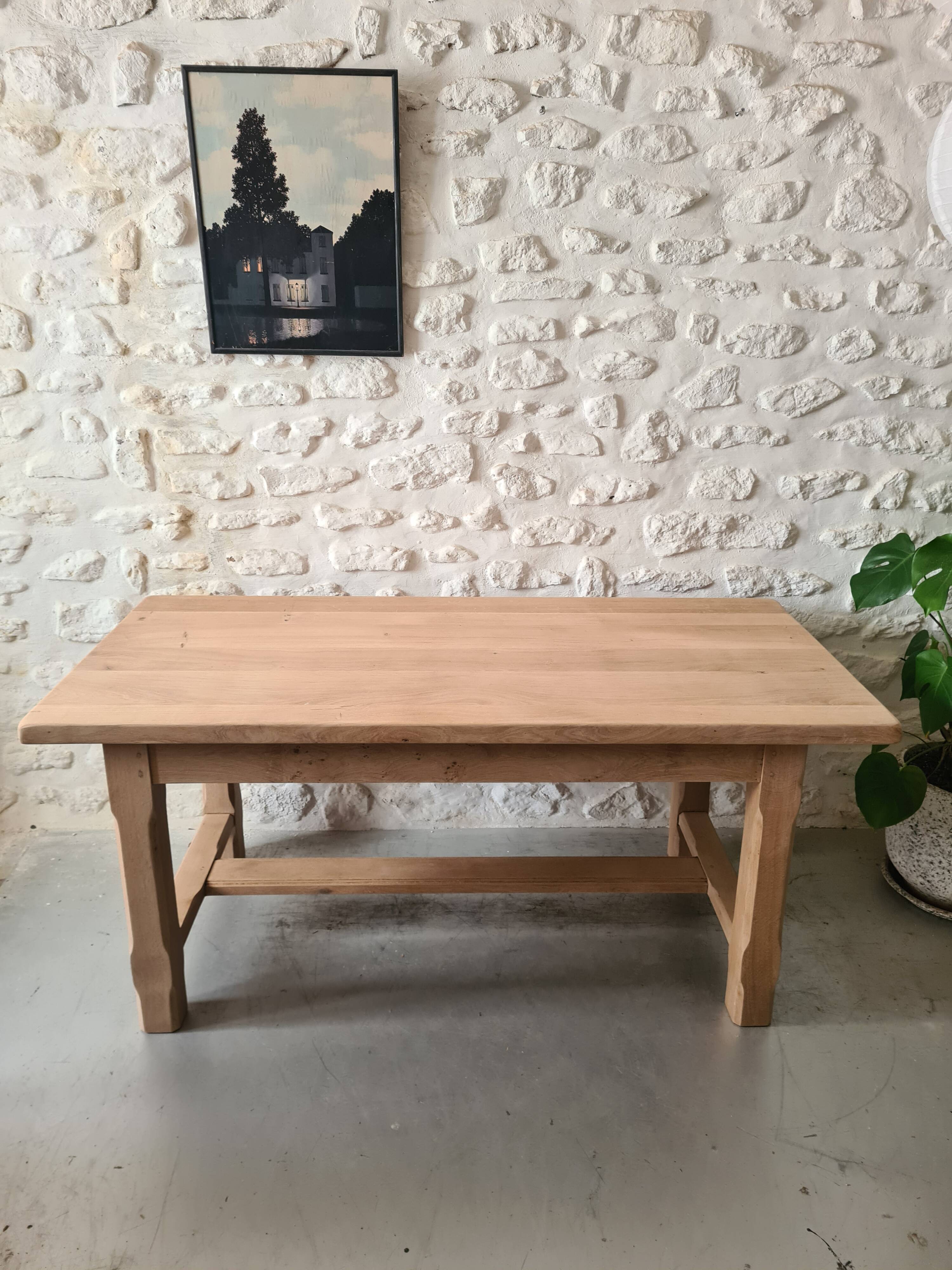 Solid oak farmhouse table