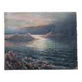 Oil on old canvas