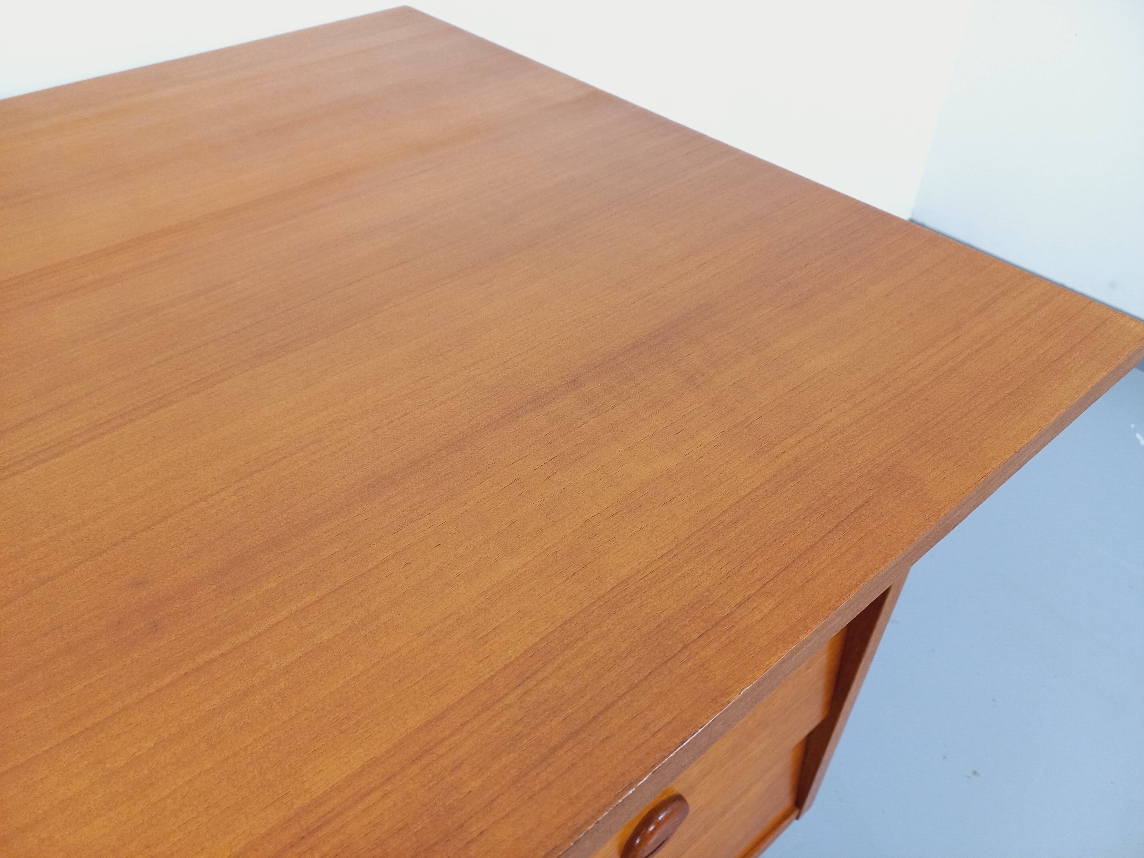 Vintage Scandinavian style executive desk in teak from the 60s