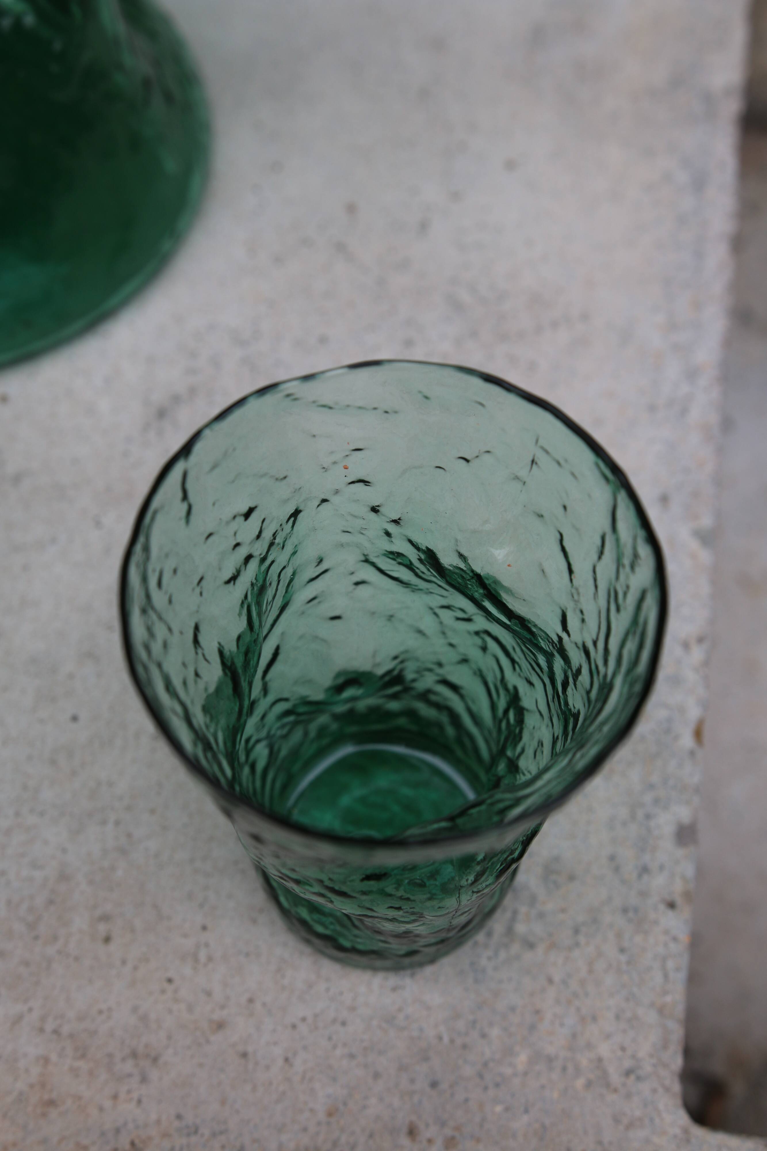 Vintage blown glass orangeade set