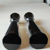 Pair of Asiatides Candlesticks/Copenhagen Model. Diamond inclusion