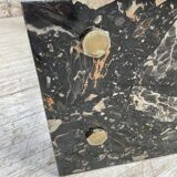 Coffee table year 80 Italian marble and glass