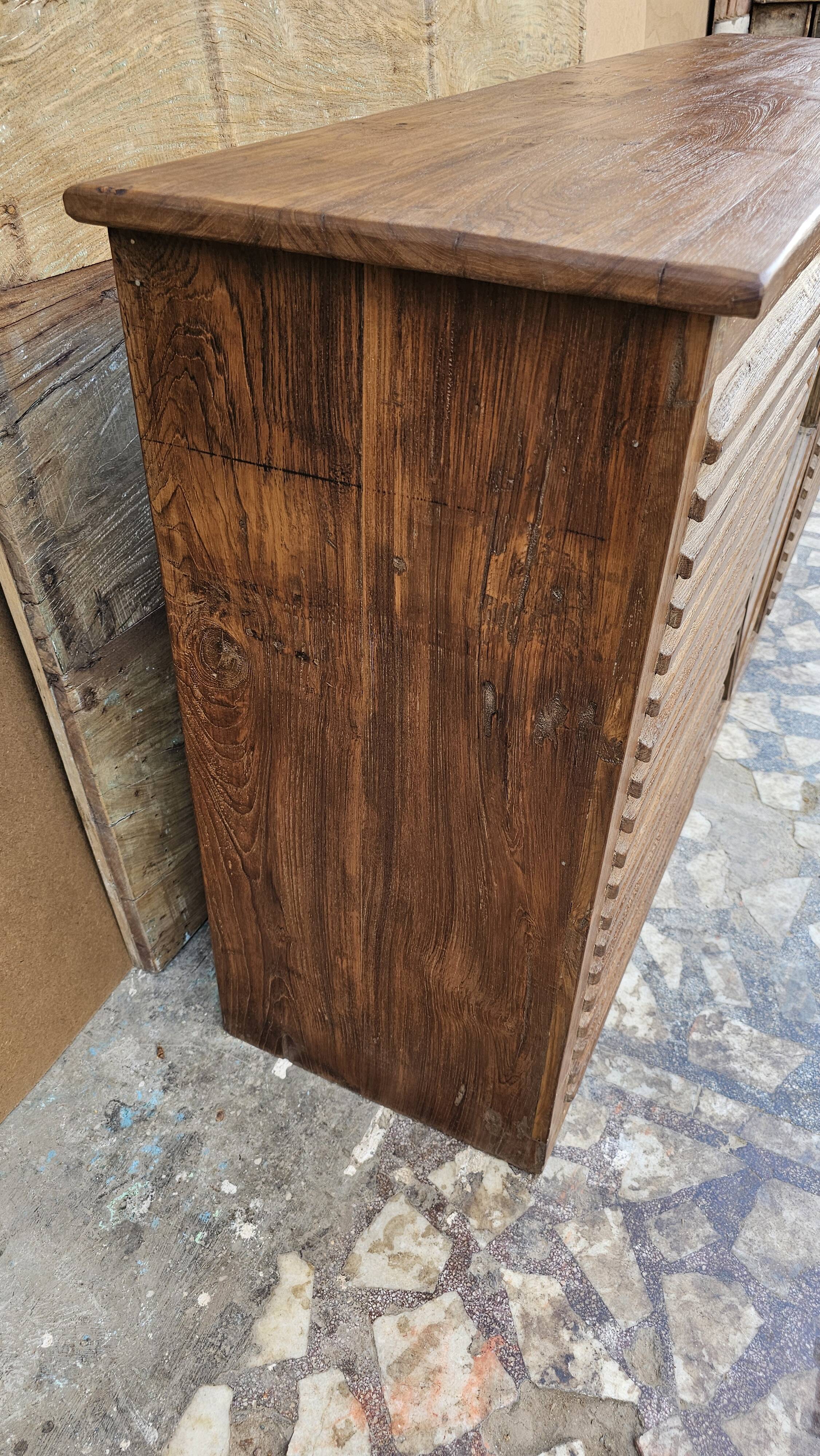 Old shop counter in Burmese teak.