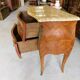Commode en bois de rose 2 tiroirs plateau marbre n22
