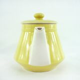 Yellow ceramic teapot - Villeroy & Boch France - vintage 1940s