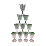 10 baroque stemmed glasses