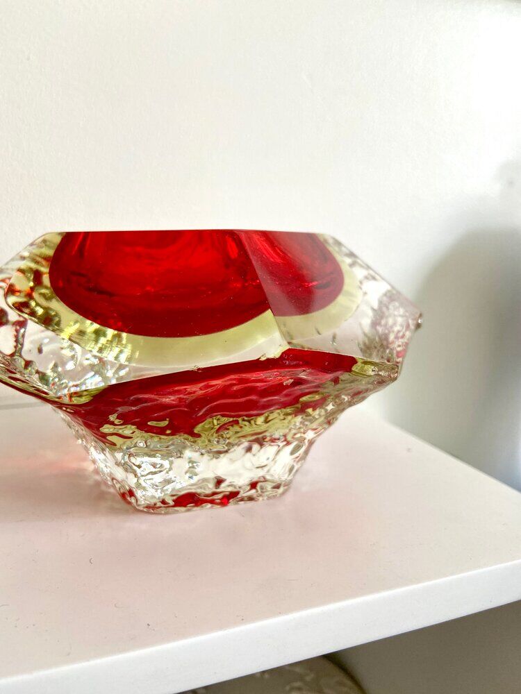 Glass ashtray by Flavio Poli for the House Murano 60'