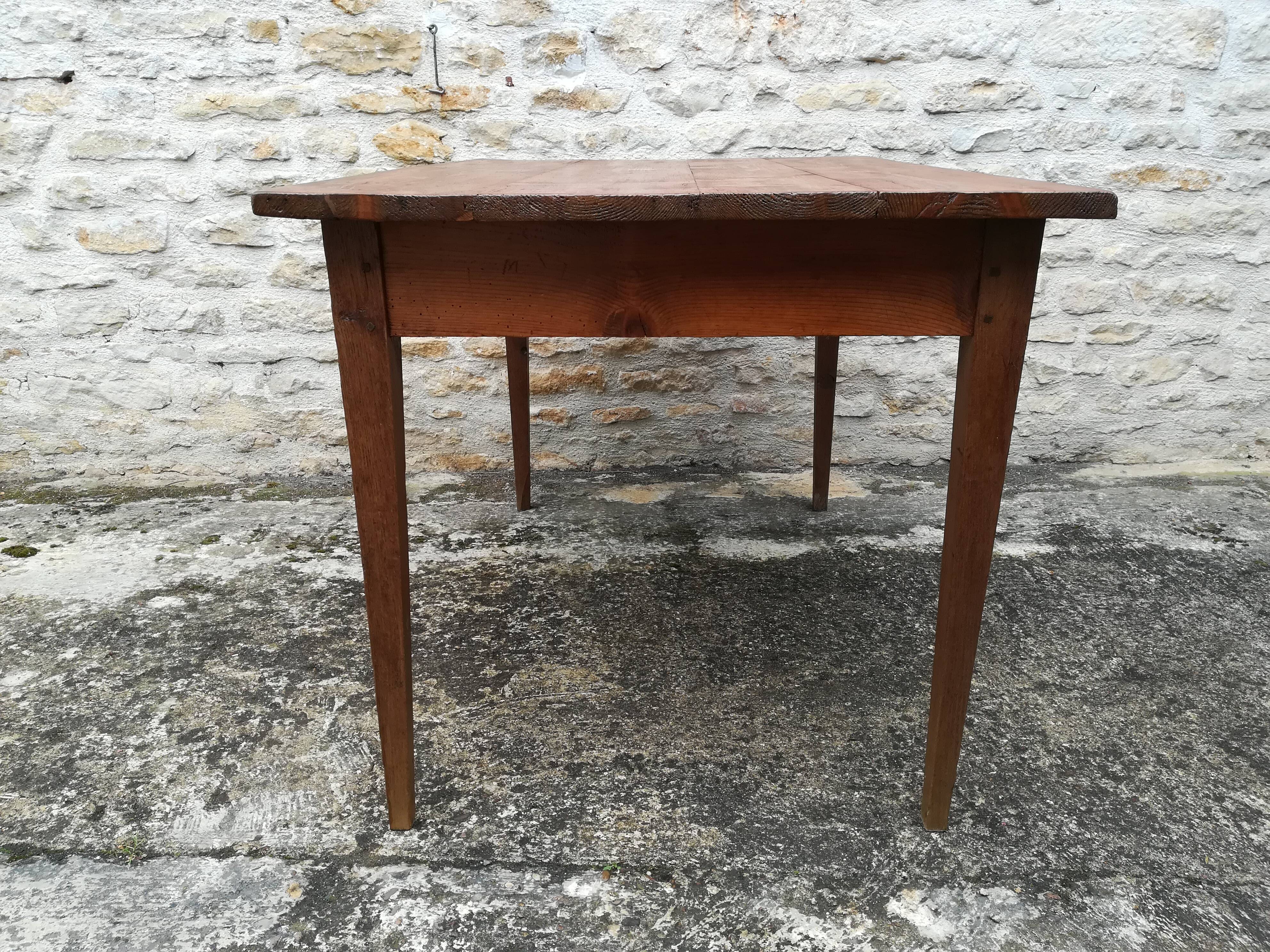 Farm table with drawer