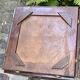 Table basse de bateau vintage pliante en bois et laiton
