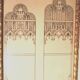 Ink drawing, early 1900s, study of stained glass windows
