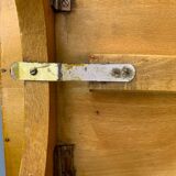 Antique solid wood varnished bed base – Torck – 1950s