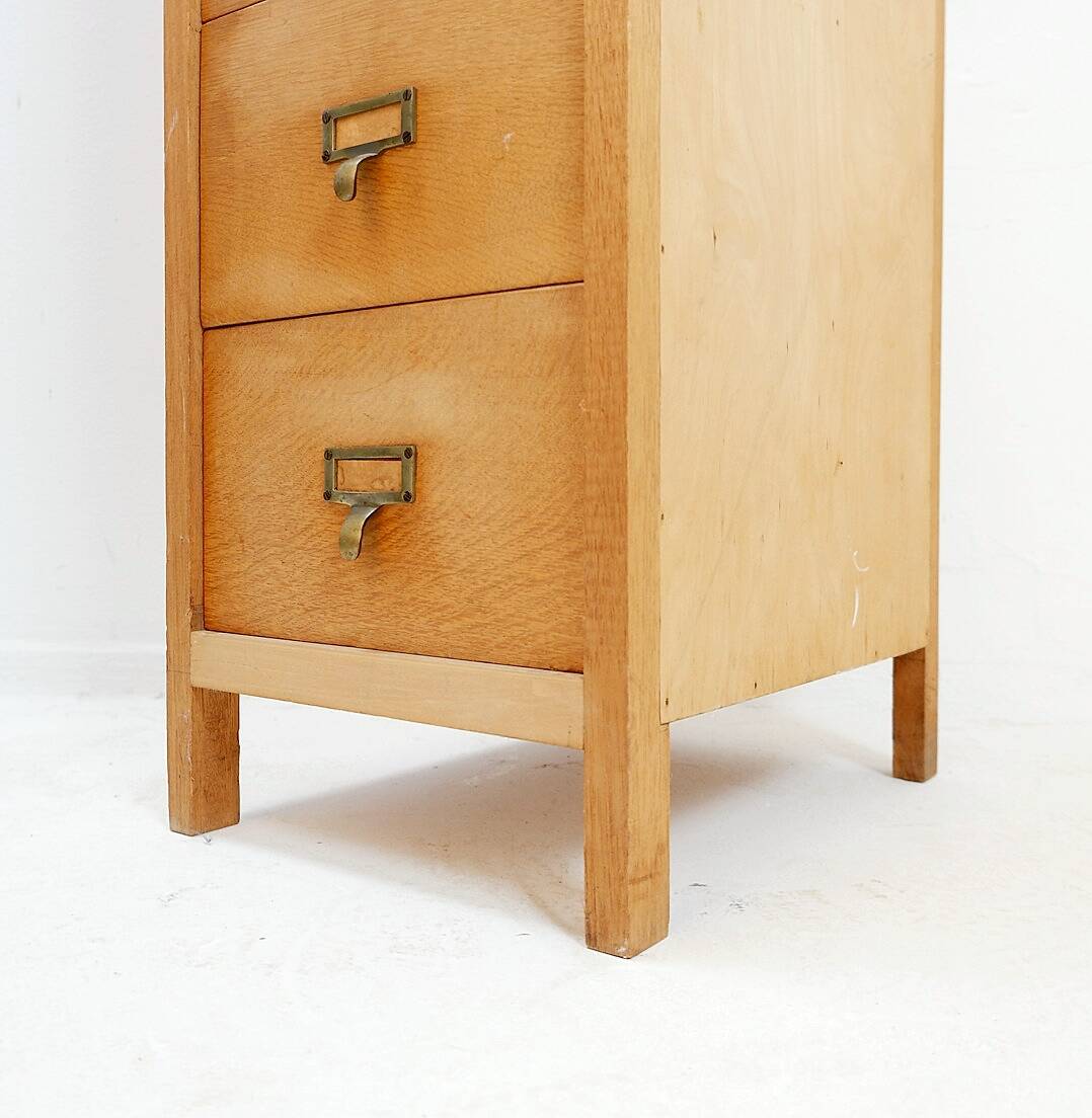 Vintage industrial 5-drawer filing cabinet