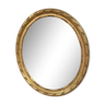 Golden oval mirror 35x30cm