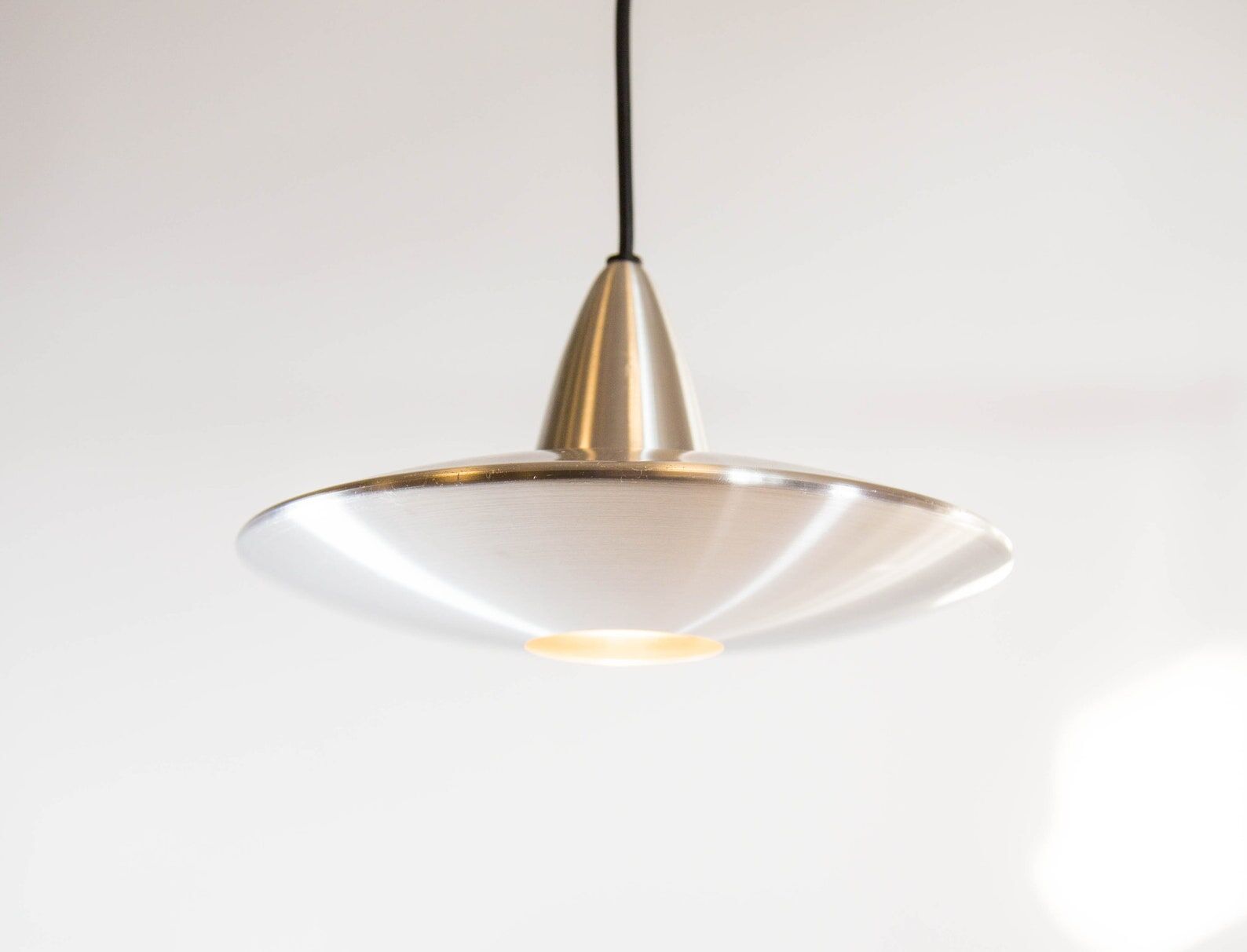 Classic UFO ceiling lamp in vintage brushed aluminum Hala Zeist