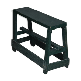 Vintage green old workshop bench