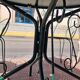 Salon de jardin en fer vert (1 table + 4 chaises)
