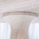 Pedestal dining table in travertine, Stone International, Italy, 1970s