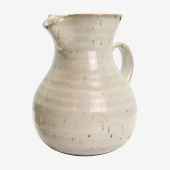 Cruche en terre vernissée, poterie Manziat, rustique, vintage français
