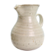 Glazed earth jug, Manziat pottery, rustic, vintage French