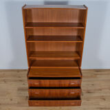 Mid-century teak shelf with pull-out top, 1960s