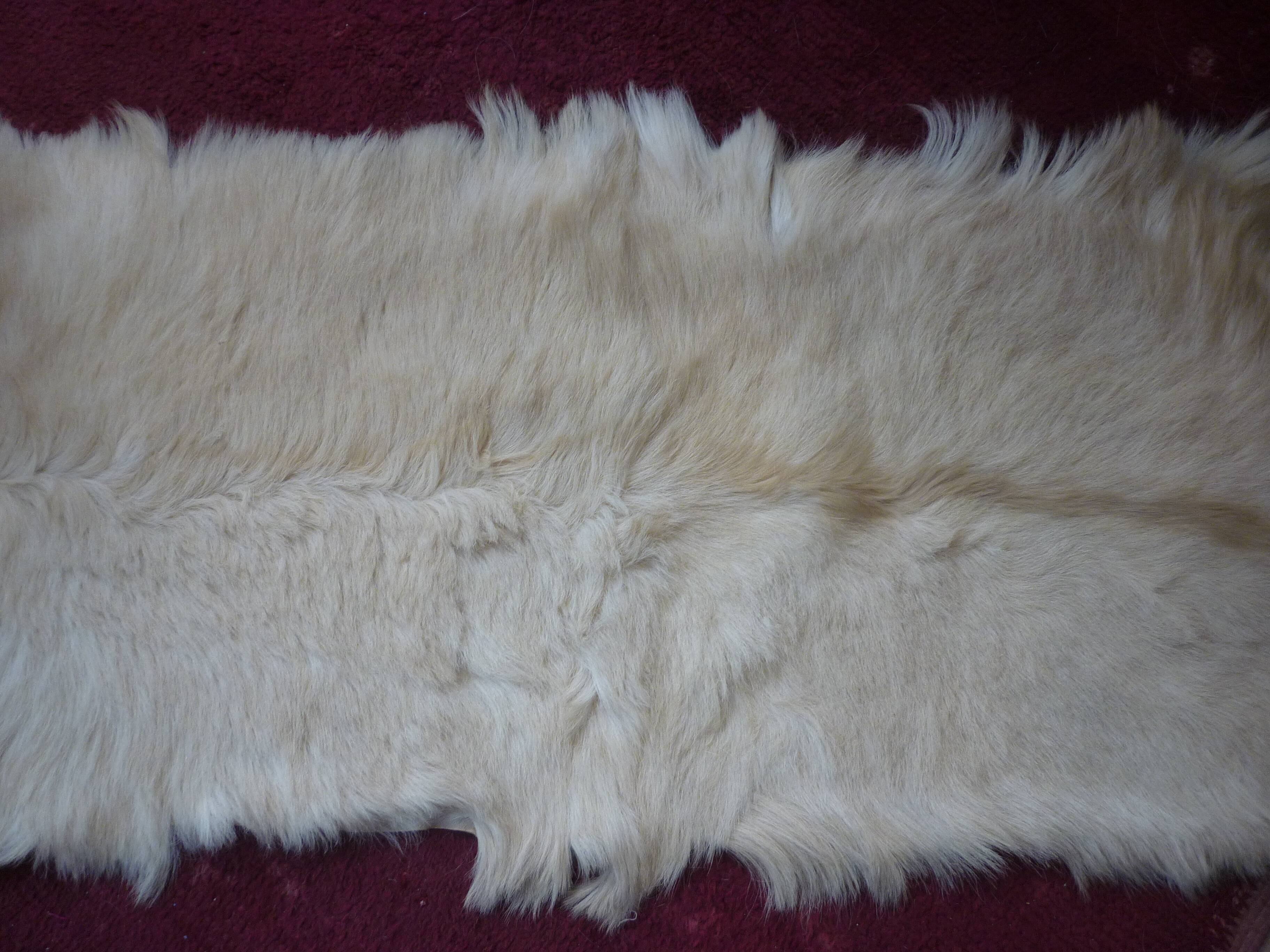 Beige tanned goat skin
