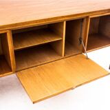 Teak desk Omann Jun, model 77, Denmark, 1960s. After restoration.