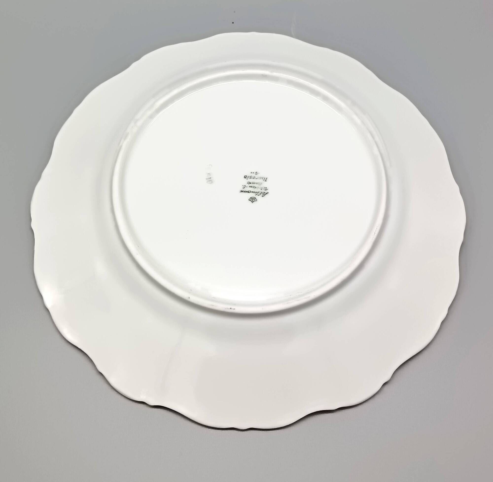 6 dessert plates porcelain theresia pattern vintage seltmann weiden bavaria