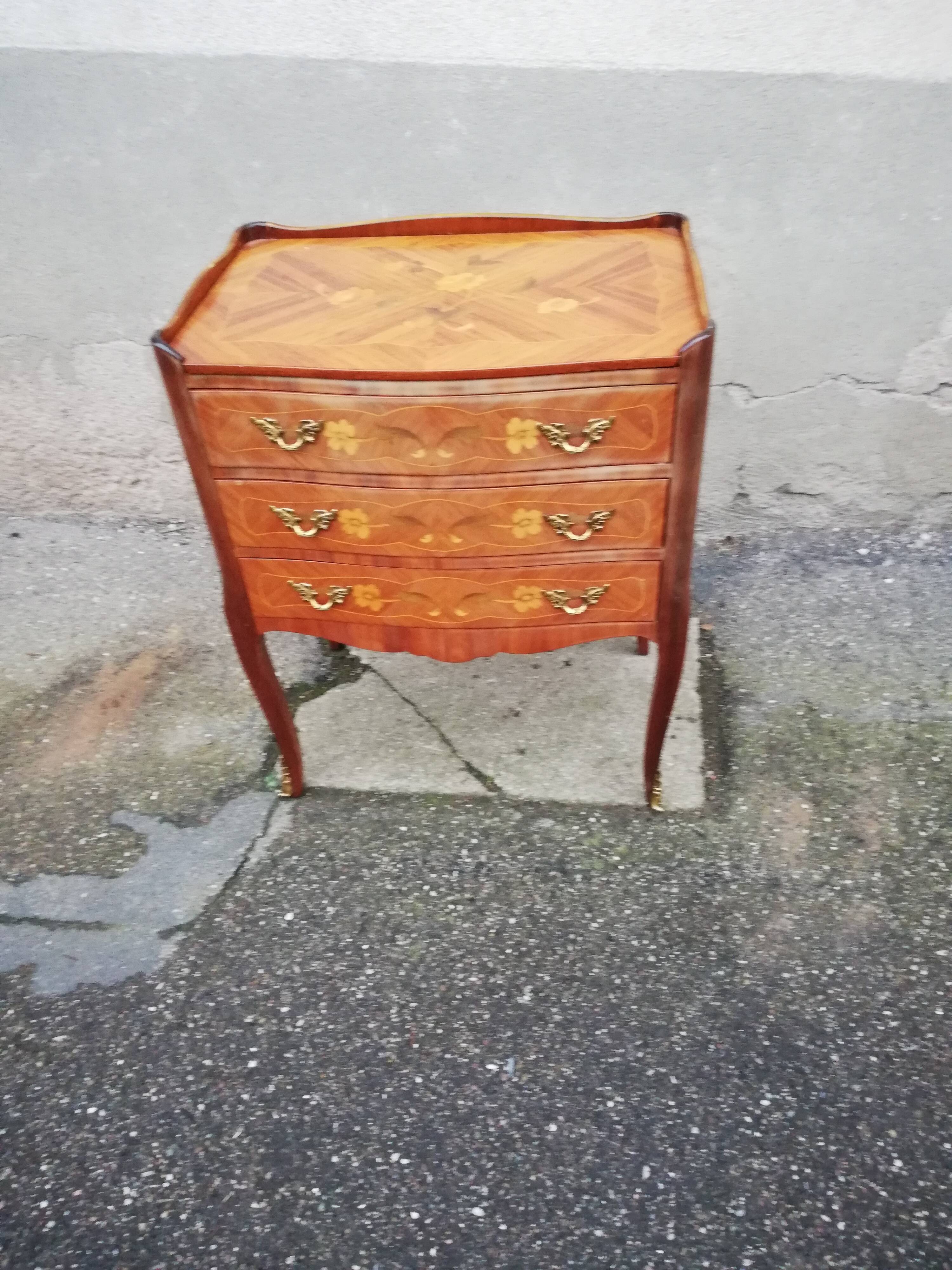 Chest of drawers 3 drawers Louis XV style