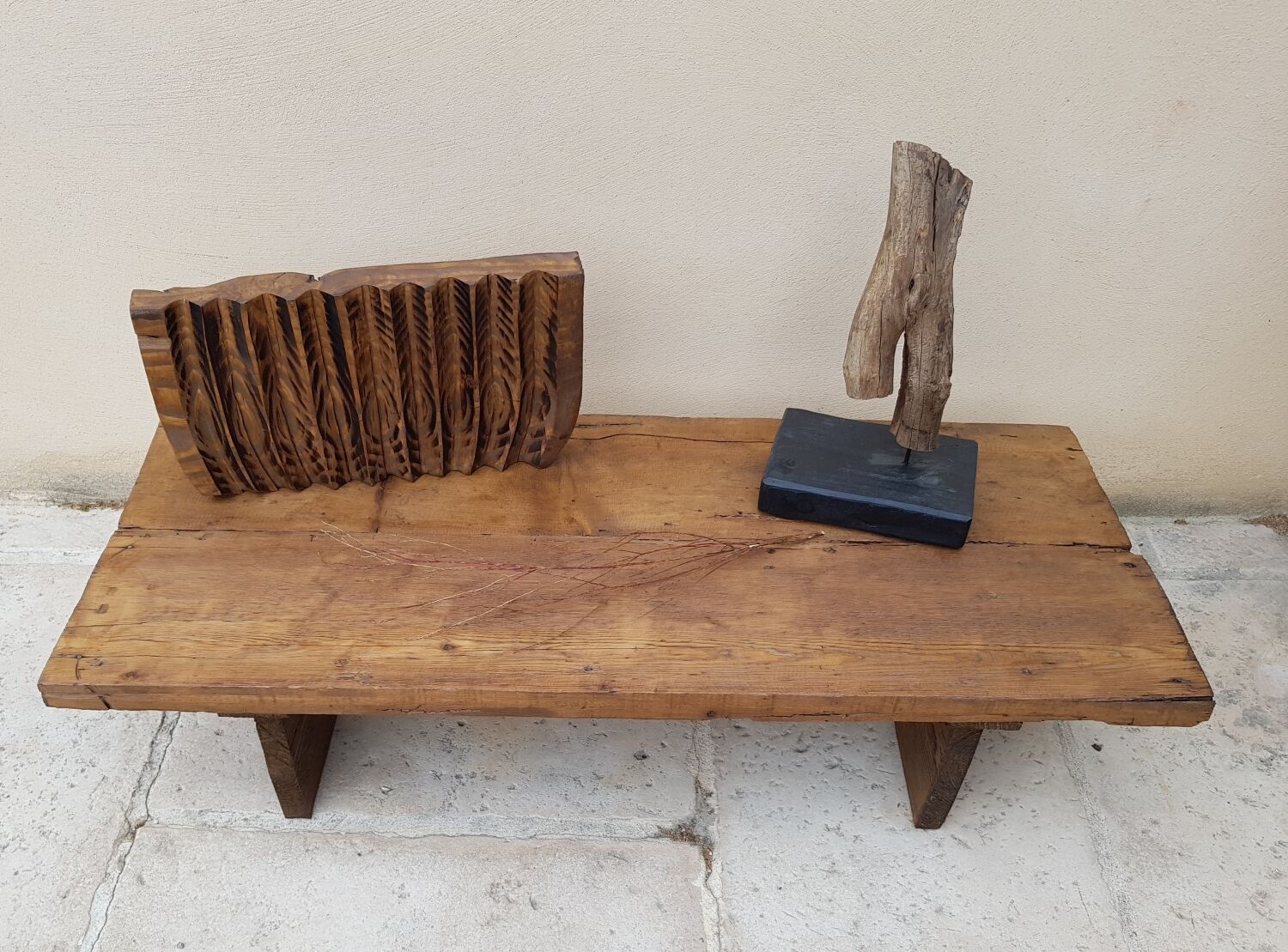 Table basse wabi sabi