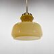 Mid-century brass & glass pendant light, 1970s