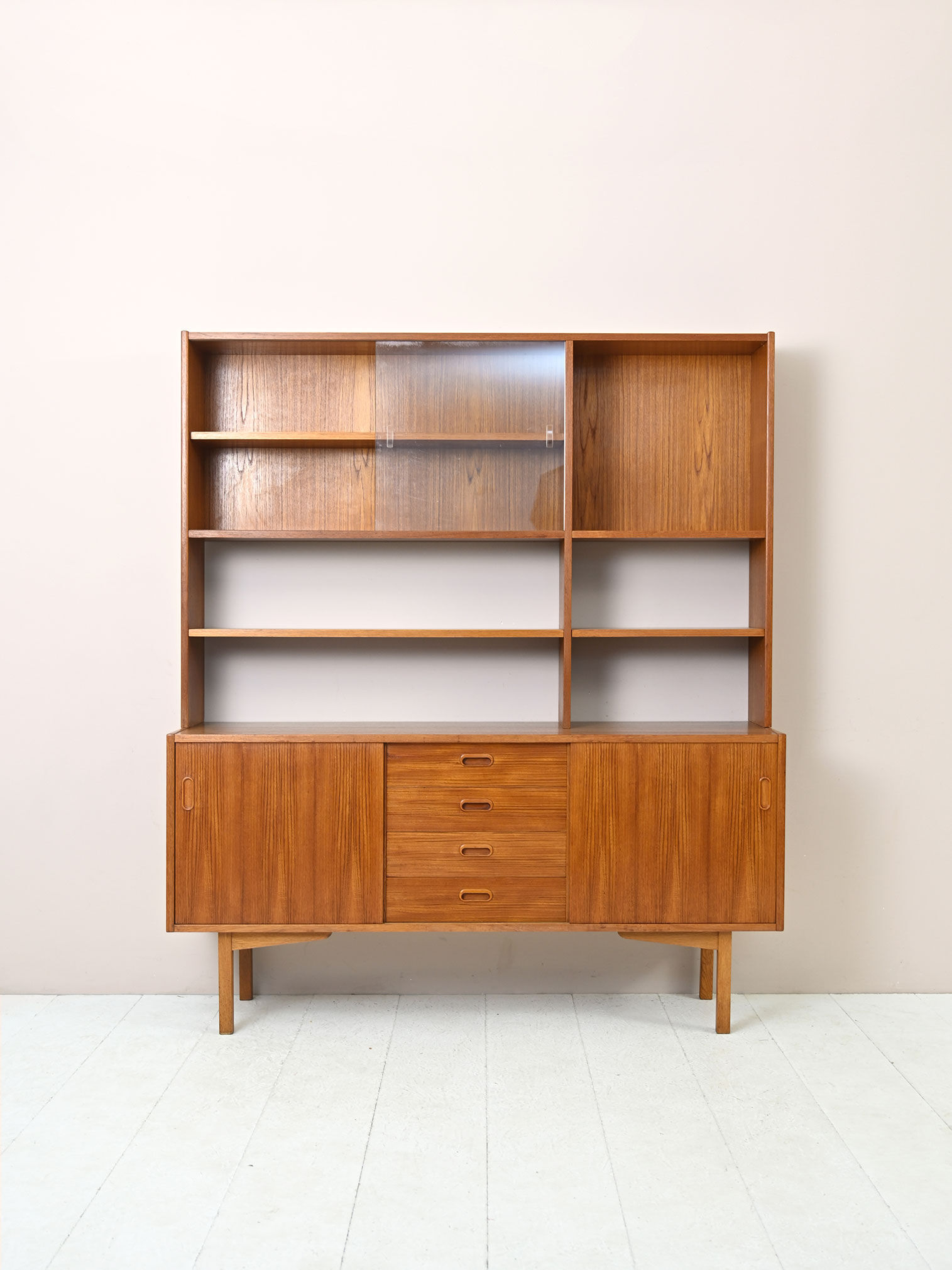 Scandinavian vintage sideboard with display case