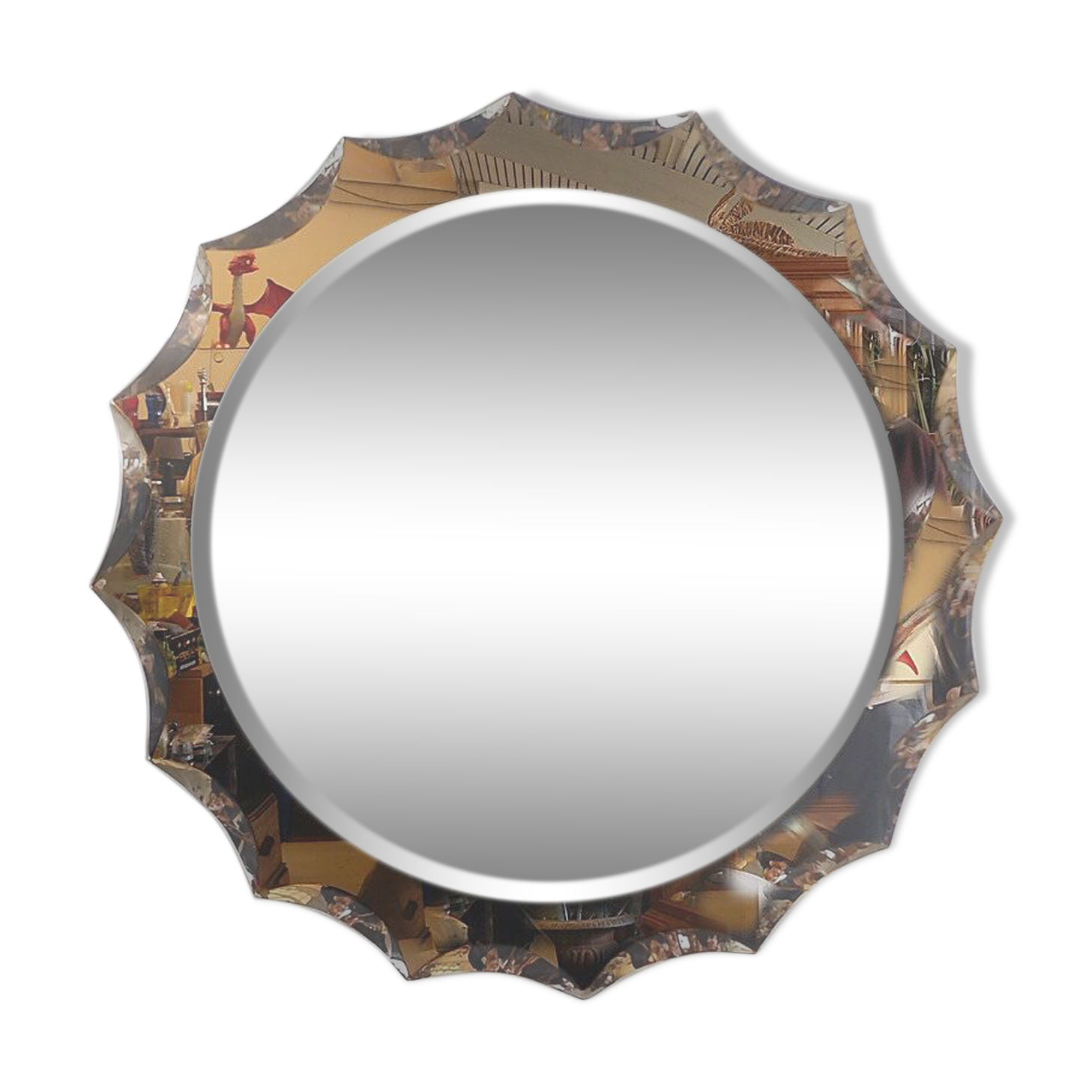 Miroir mural style Cristal Art, années 1960