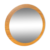 vintage teak wood wall mirror