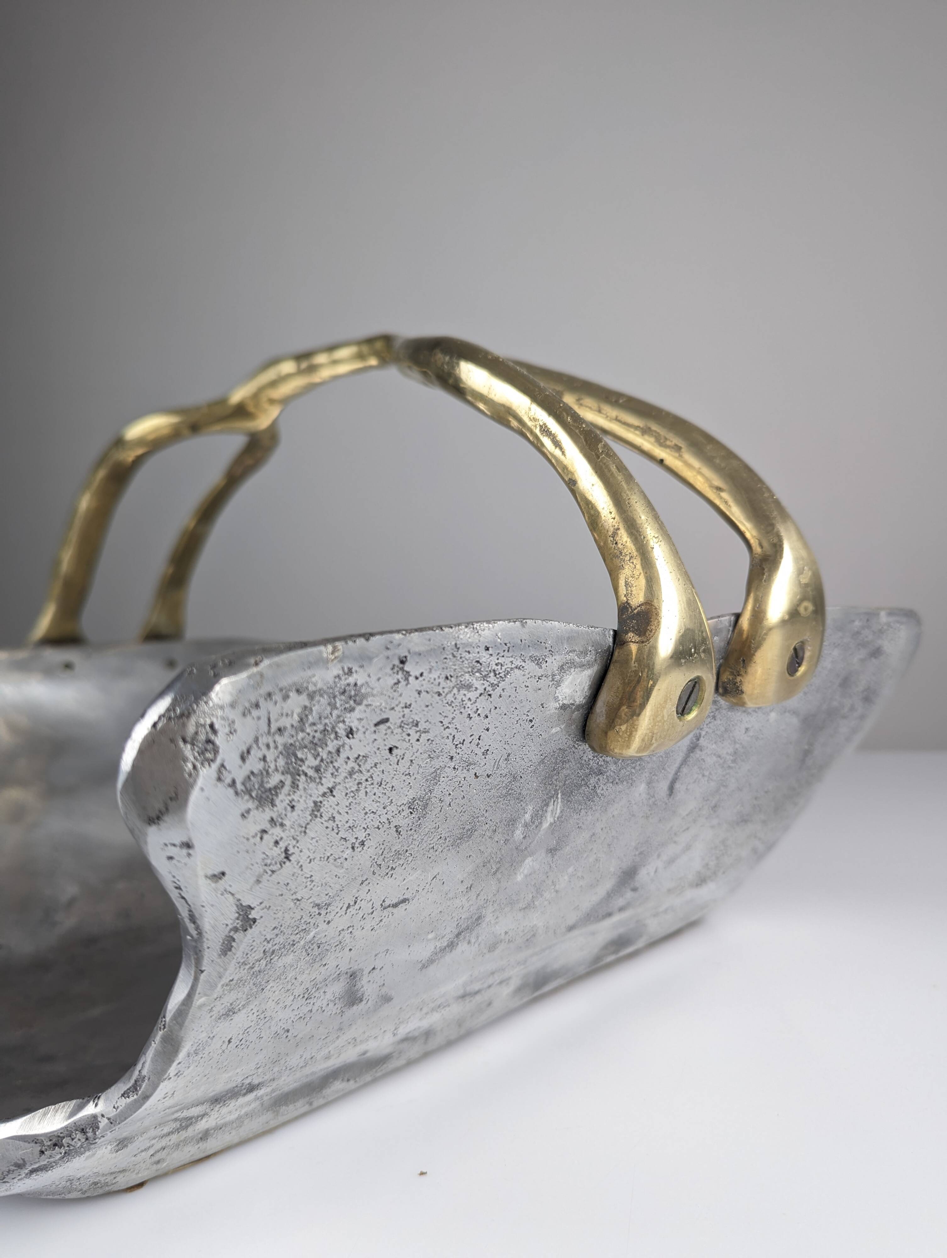 Firewood holder by David Marshall, 1980s