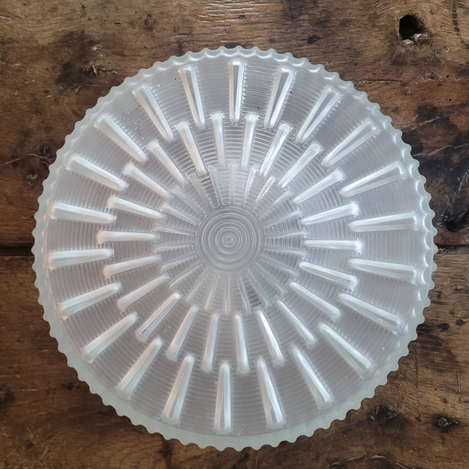 Art Deco frosted glass ceiling light 40s-50s